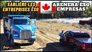 SABLIÈRE ARENERA en Canadá caleñosencanada camion drone trokas dronne canada colombia [upl. by Pironi962]