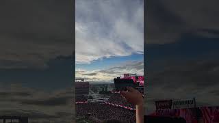 Flyover at Levis Stadium before SF vs DAL nationalanthem sundaynightfootball [upl. by Pelage]