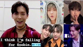 BTOB MINHYUK THINKS THAT HE IS FALLING FOR TXT SOOBIN ft MENTIONING EACH OTHER COMPILATION [upl. by Joly699]