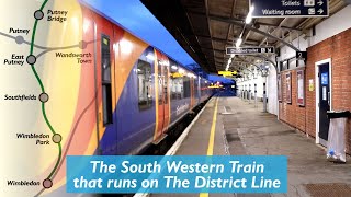 The South Western Train that runs on The District Line [upl. by Mundt971]