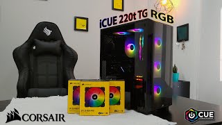 Review Gabinete Corsair iCUE 220t TG RGB Glass  CORSAIR iCUE Review [upl. by Elamef]