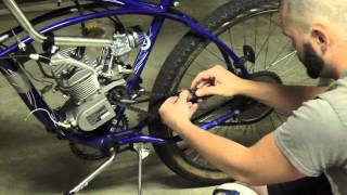 How to Put An Engine Kit On A Bike Part 5 Chain amp Tensioner [upl. by Dyraj68]