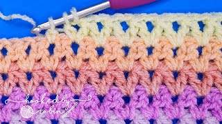 Crochet ALTERNATIVE V Stitch  Faster and LESS HOLES [upl. by Gnas567]