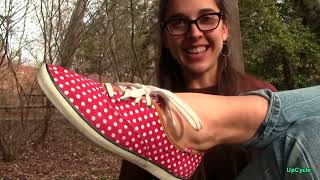 Vanessa reviews and models her Nike sneakers and polka dot Keds shoes [upl. by Aimahc]