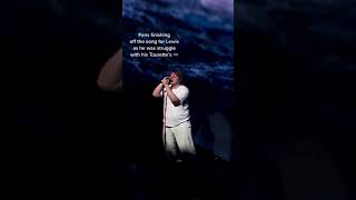 Lewis Capaldi Struggles His Tourettes Live On Stage Fans Help Finishing The Song [upl. by Groscr]