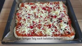 Pizzateig  Aldi QuiggStudio Küchenmaschine ThermomixKlon [upl. by Lalage]