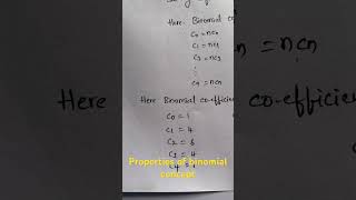 Properties of binomial coefficient inter first year maths mathtricks maths mathematicaltheory [upl. by Aratahc]