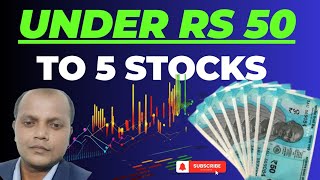 Under Rs 50 to 5 Stocks  Penny stocks to buy now  5 stocks priced below Rs 50  Stocks Below 50 Rs [upl. by Cindy]