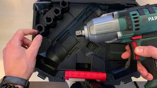 Parkside PDSSE 550 A1 unboxing 4K  Electric Impact Wrench 💪 500Nm 🚀 3700rpm [upl. by Asinla]