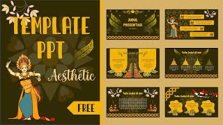 PART 32 📍 TEMPLATE PPT AESTHETIC 📍  TEMA SENI amp BUDAYA  📍 FREE DOWNLOAD  CANVA [upl. by Atnauq]