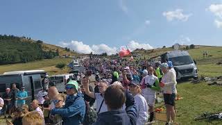 Thibaut Pinot leading Tour de France stage 20 at Col du Petit Ballon [upl. by Purity]