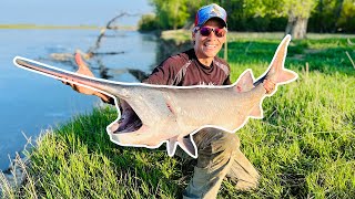 Epic Paddlefish Snagging Adventure in LEGENDARY North Dakota Catching MONSTER Fish after Fish [upl. by Arot]