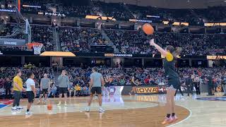 Scenes from Iowa womens basketball practice in Cleveland before national championship game [upl. by Nosiaj]