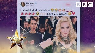 The awkward time Sarah Paulson ended up in Madonna’s tweet  BBC [upl. by Etiragram]