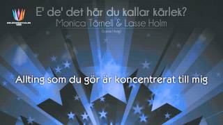 1986 Monica Törnell amp Lasse Holm  quotE de det här du kallar kärlekquot [upl. by Ahsahs]