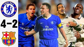 Chelsea Vs Barcelona 42 • Champions League 20045 • Lampard Terry Ronaldinho amp Eto Superb [upl. by Torhert]