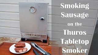 Smoking Sausages in the THÜROS Tabletop Smoker  Barbechoo TV [upl. by Nmutua]