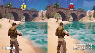 Fortnite Lumen VS Ray Tracing 4K Comparison [upl. by Gibbeon]