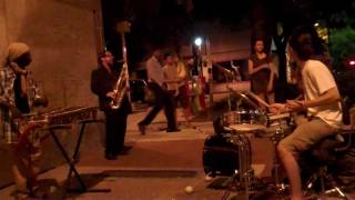 Balaphone player from Guinea jams with jazz duo on the street in Columbia SC [upl. by Ariaec634]