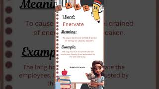 Enervate  Words Meaning youtubeshorts shorts english englishvocabulary [upl. by Utham935]