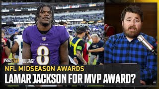 Lamar Jackson Baltimore Ravens feature in Dave Helmans midseason NFL awards  NFL on FOX Pod [upl. by Suedama729]