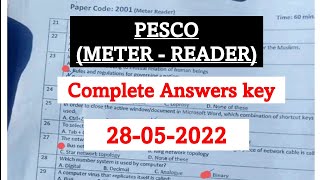 Today PESCO Meter Reader Test Answers Key 28052022  Today UET Meter Reader Paper key 28052022 [upl. by Ries69]