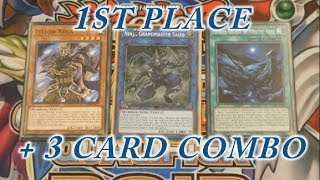 YUGIOH 1ST PLACE Ninja Deck Profile  3 CARD COMBO [upl. by Winikka454]