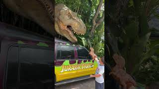 Bruce the baby TRex meets his mom Jurassic Park at Universal Orlando Islands of Adventure [upl. by Venezia]