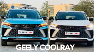 Geely Coolray 2024 white vs Blue carrentaldubai rentacardubai dubai cars geelycoolray video [upl. by Goles]