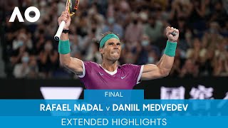 Rafael Nadal v Daniil Medvedev Extended Highlights Final  Australian Open 2022 [upl. by Giusto]