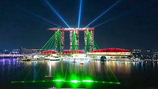 Singapore  SPECTACULAR light laser amp water show [upl. by Ayela]