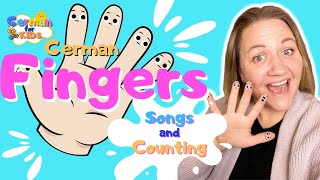 Learn German Finger Names  Counting  Songs  German for Toddlers  Nursery Rhymes [upl. by Gianna]