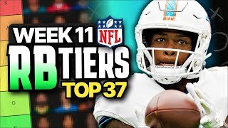 Week 11 Fantasy Football RB Rankings Top 37 [upl. by Repsihw]