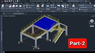 Plant 3d Tutorial For Structure Modeling Structure modifying Part 2 [upl. by Tarsuss716]