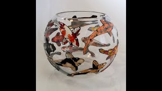 Glass Painted Koi Carp Bowl Project [upl. by Adnala]