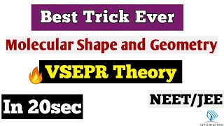 Day77 Trick for VSEPR Theory  Molecular Shapes and Geometry 100Daychallenge By Get a Reaction [upl. by Sternick]