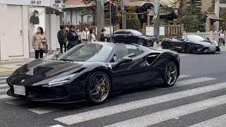 神戸の街を走るフェラーリ F8スパイダー＆マクラーレン 720S スパイダー Ferrari 488Spider Mclaren 720s Spider [upl. by Aneleairam]