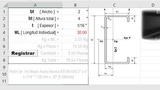 PROGRAMA CALCULO DE PERFILES PERLINES ESTRUCTURA METALICA [upl. by Hollenbeck383]