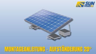 Montageanleitung  Solarpanelhalterung Aufständerung 20° [upl. by Myrvyn]