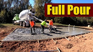 Pouring Concrete Foundation for Metal Building [upl. by Nevag]