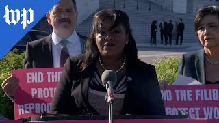 Cori Bush recounts her personal abortion story while advocating to protect Roe v Wade [upl. by Nirag]