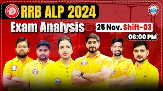 RRB ALP Exam Analysis 2024  25 Nov 3rd Shift Exam Review  RRB ALP CBT01 Paper Solution By RWA [upl. by Fin507]