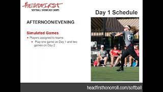 Headfirst Softball Showcases Northeast Sessions 2 amp 3 PreCamp Webinar [upl. by Hagood429]