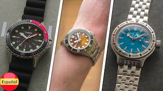 25 EXCELENTES relojes de buceo para muñecas pequeñas ¡y asequibles [upl. by Arakihc]