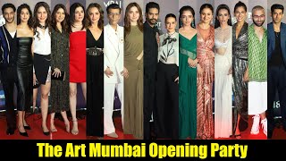 Tamannaah Bhatia Karan Johar Kim Sharma Vedang Raina amp Others At Art Mumbai Opening Party [upl. by Anyd]