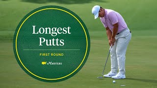 The Longest Putts From The 2024 First Round  The Masters [upl. by Staffard]