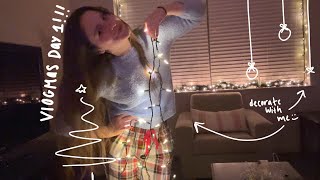 DECORATE MY APARTMENT FOR CHRISTMAS literally a Christmas expert  Vlogmas day 1 [upl. by Arramas]