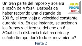 PROBLEMA DE MOVIMIENTO RECTILÍNEO Parte 2 [upl. by Oloap]