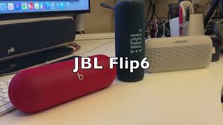 Beats Pill VS JBL Flip6 VS Bose Soundlink Flex [upl. by Laemaj]