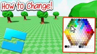 How to Change The Baseplate ColorMaterial on Roblox Studio 2024 [upl. by Ahsinam819]